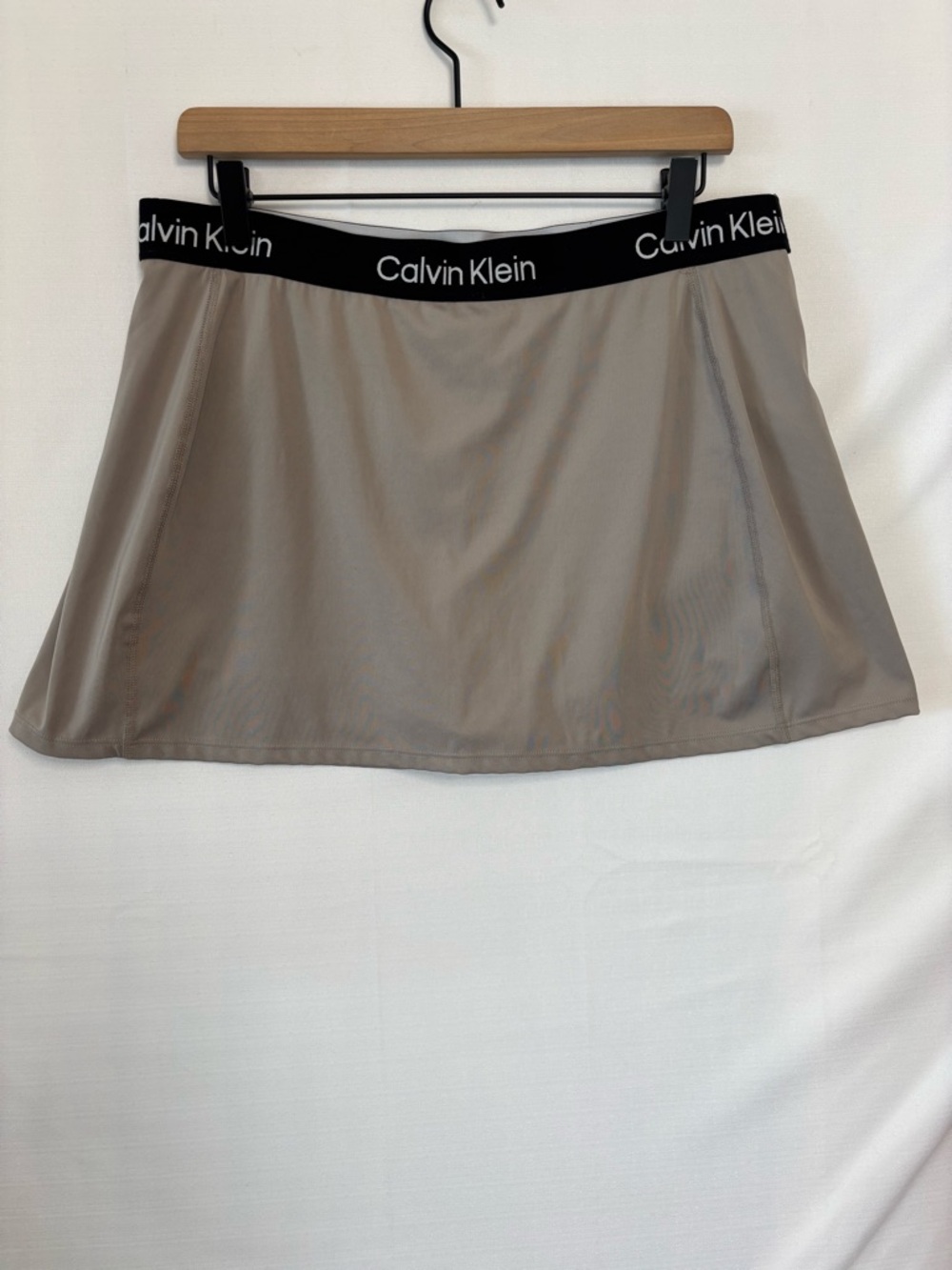 CALVIN KLEIN Taupe Performance Mini Skort Size XL
